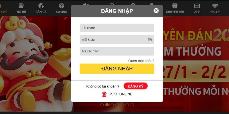 Đăng nhập Hubet dễ dàng khi cung cấp đầy đủ thông tin